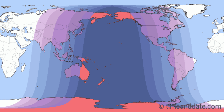 Total Lunar Eclipse on September 5, 1960 – Where and When to See