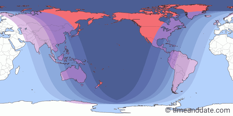 Total Lunar Eclipse on January 30, 1972 – Where and When to See