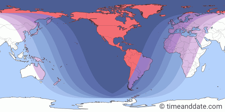 Total Lunar Eclipse on November 28/29, 1993 – Where and When to See