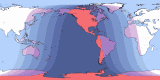 Map of Apr 15, 2014 eclipse viewability