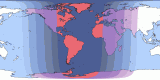 Map of Sep 28, 2015 eclipse viewability