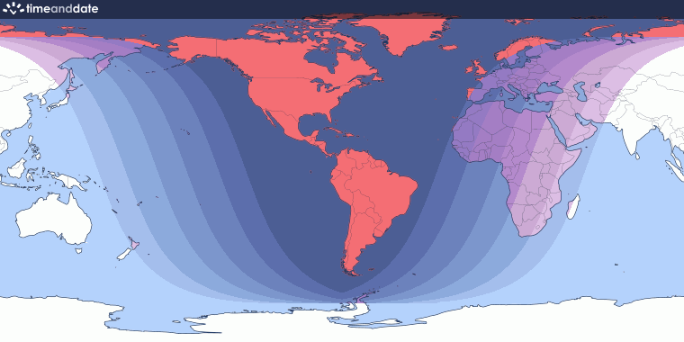 Lunar Eclipse Viewing Map Total Lunar Eclipse On January 20–21, 2019 – Where And When To See