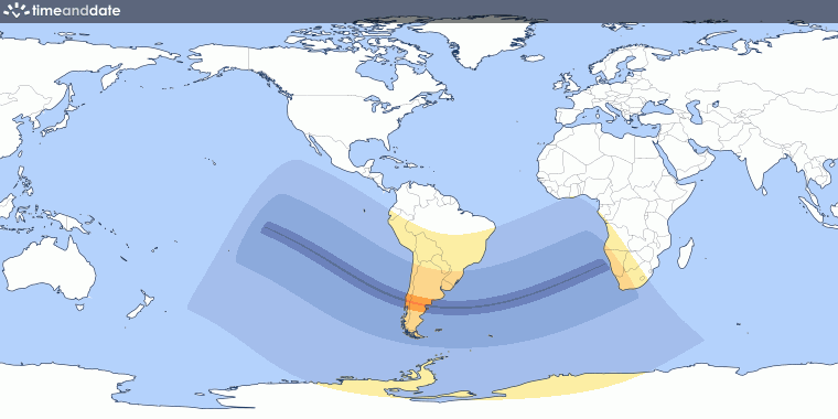 Nasa Eclipse Map 2020 Total Solar Eclipse on December 14, 2020