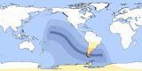 Karte der 20241002 Ringförmige Sonnenfinsternis