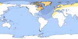 Kart av  20250329 Delvis solformørkelse