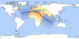 Kart av  20270802 Total solformørkelse