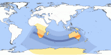 Kart av  20301125 Total solformørkelse