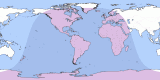 Kart av  20310507 Penumbraformørkelse