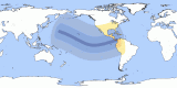 Kart av  20311114 Total solformørkelse