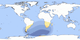 Kart av  20320509 Ringformet solformørkelse