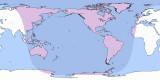 Kart av  20350222 Penumbraformørkelse
