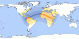 Map of the 20380702 Annular Solar Eclipse
