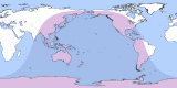 Kart av  20380716 Penumbraformørkelse