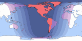 Map of Feb 22, 2073 eclipse viewability