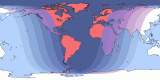 Map of Feb 13, 2101 eclipse viewability
