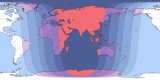 Map of Mar 7, 2137 eclipse viewability