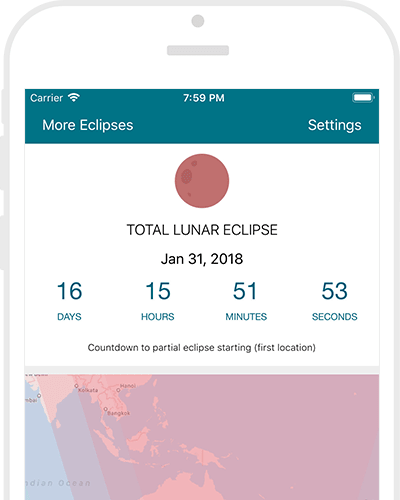 Solar & Lunar Eclipse App Lunar Screenshot