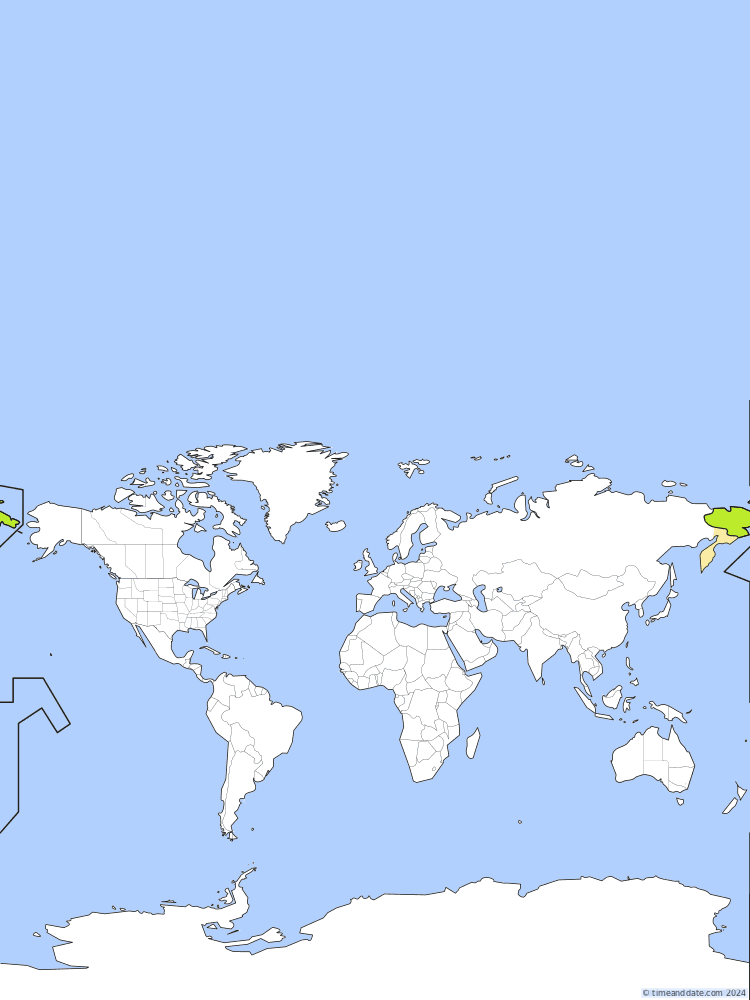 Time zone map of ANAT