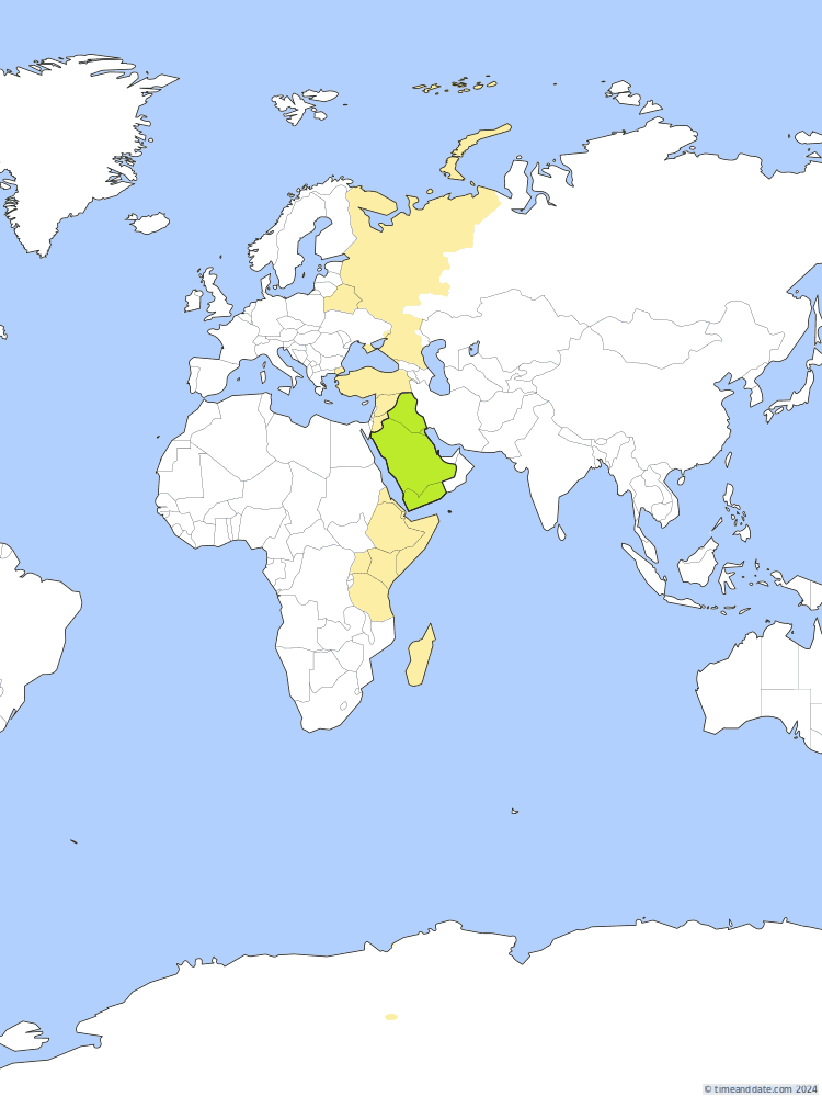 Arabia Standard Time – AST Time Zone