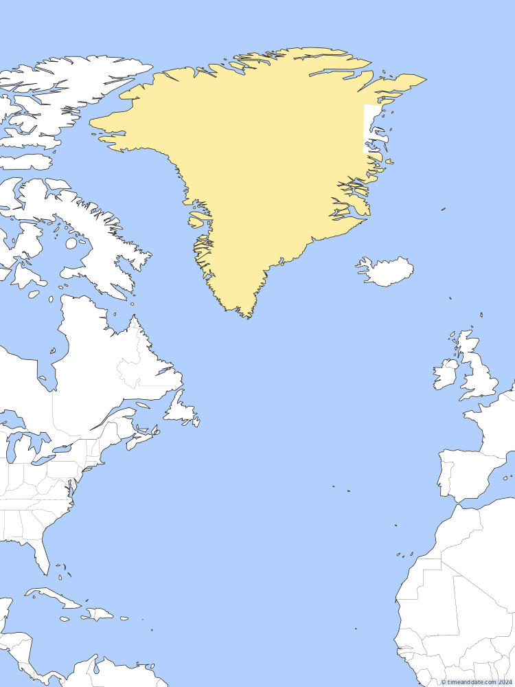 Time zone map of AZOT