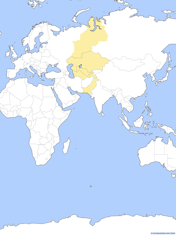Tidssone kart av AZST