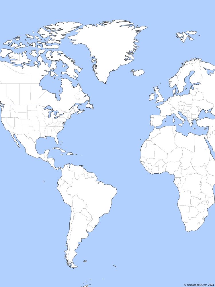 Time zone map of BRST