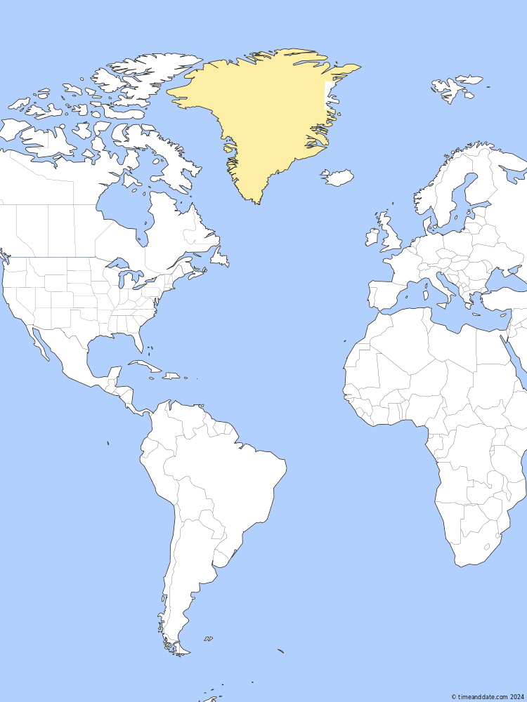 Time zone map of BRST