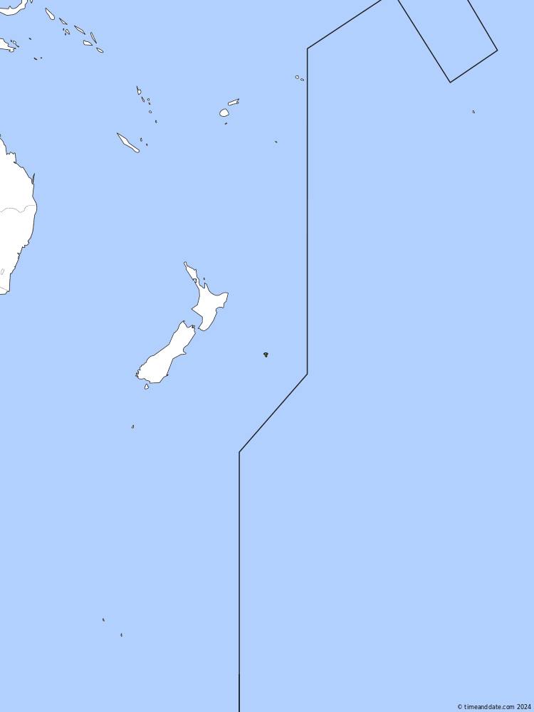 Time zone map of CHADT