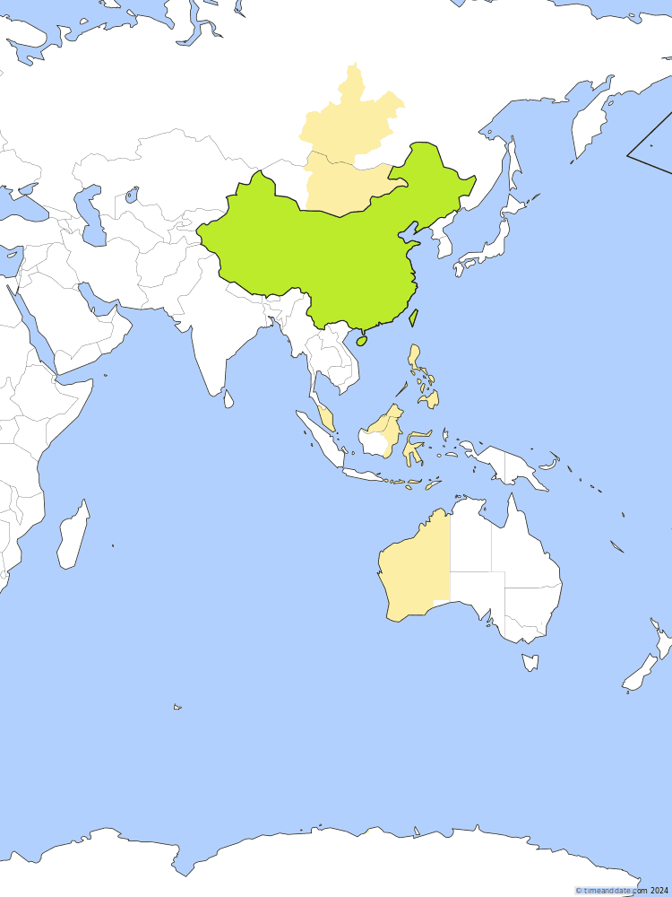 Tidssone kart av CST