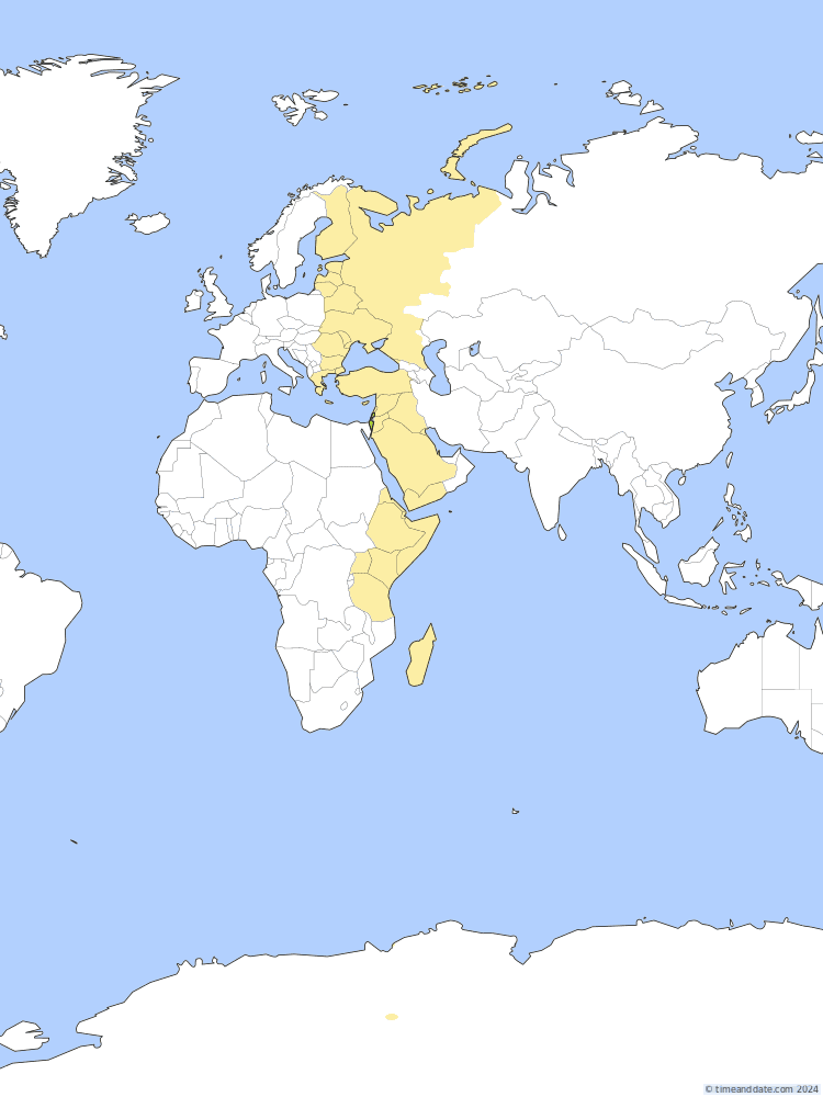 Tidssone kart av IDT