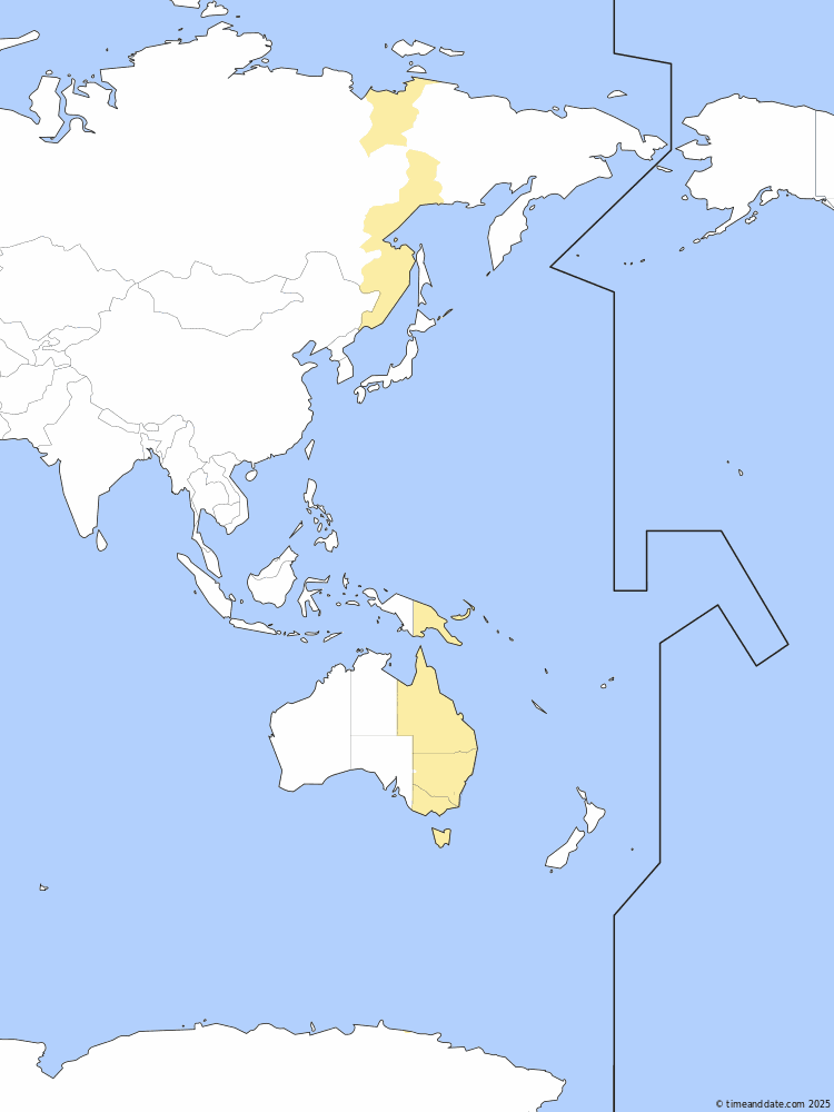 Time zone map of K