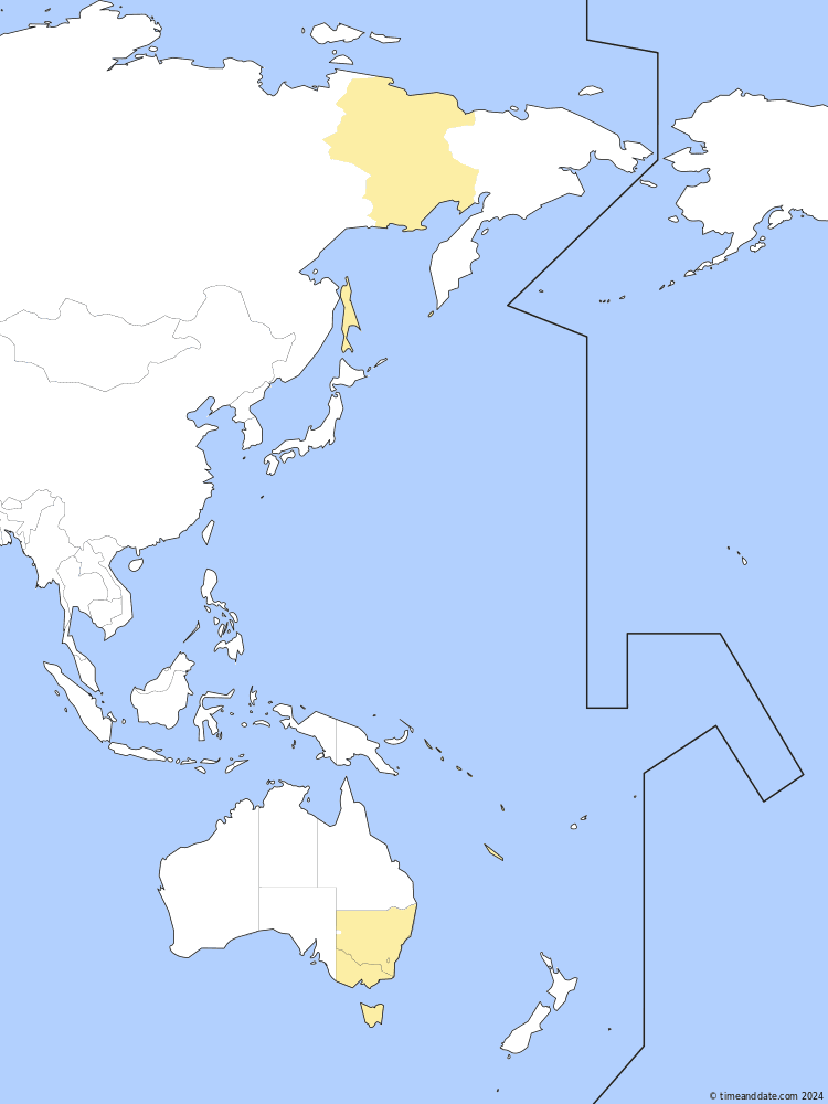 Time zone map of KOST