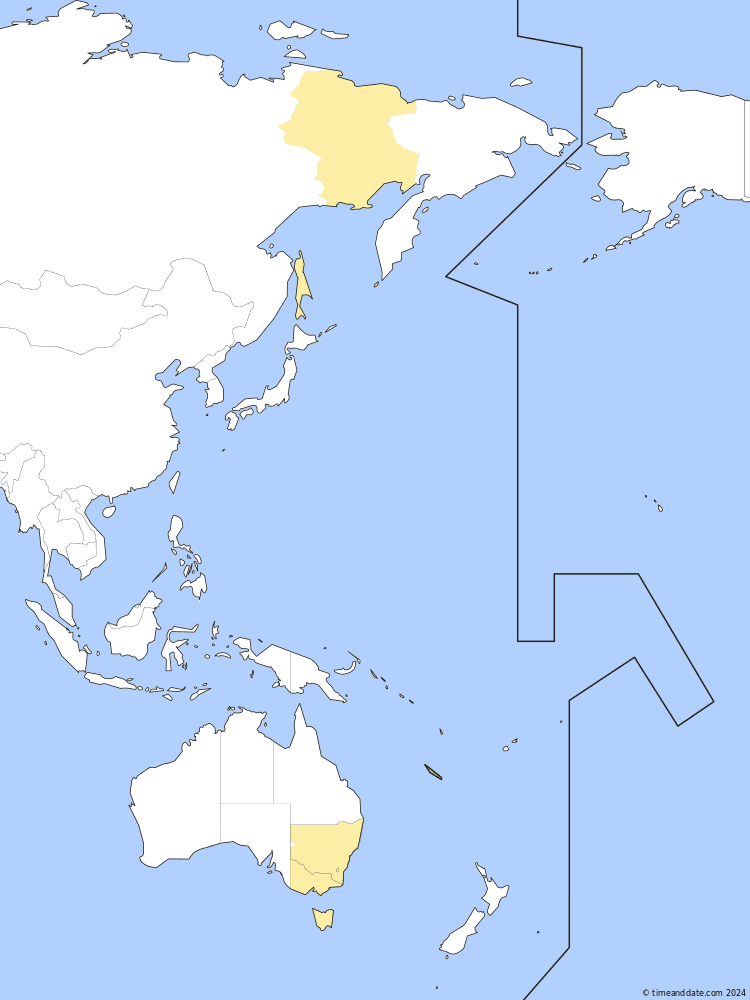 Time zone map of NCT