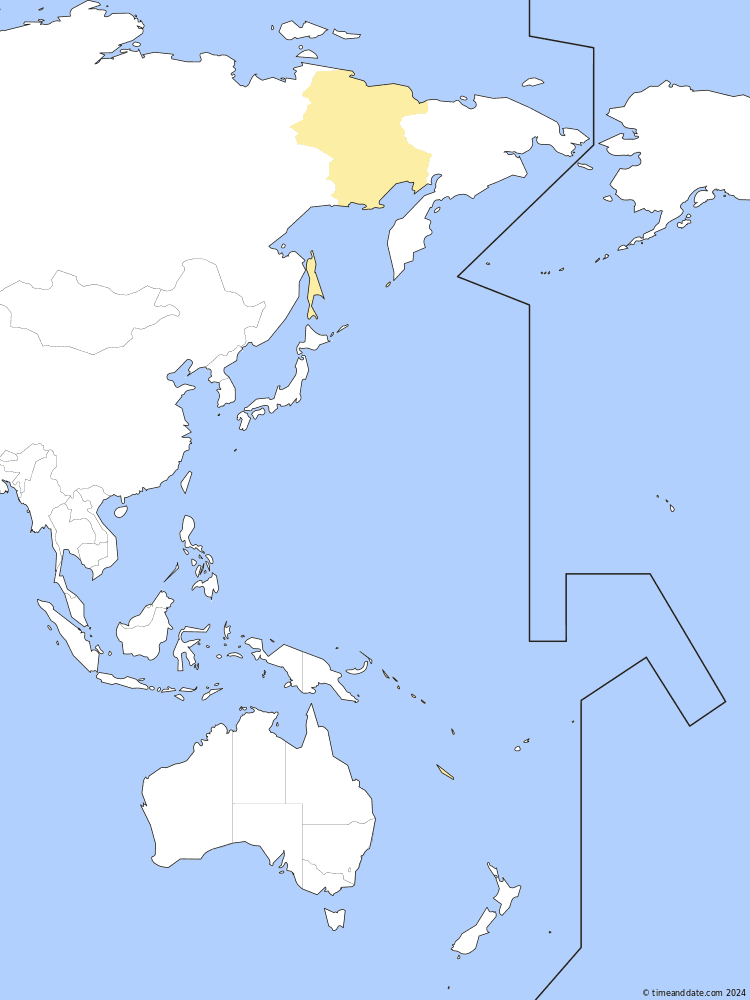 Zeitzonenkarte von NFT