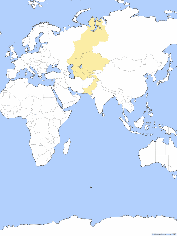 Time zone map of TFT