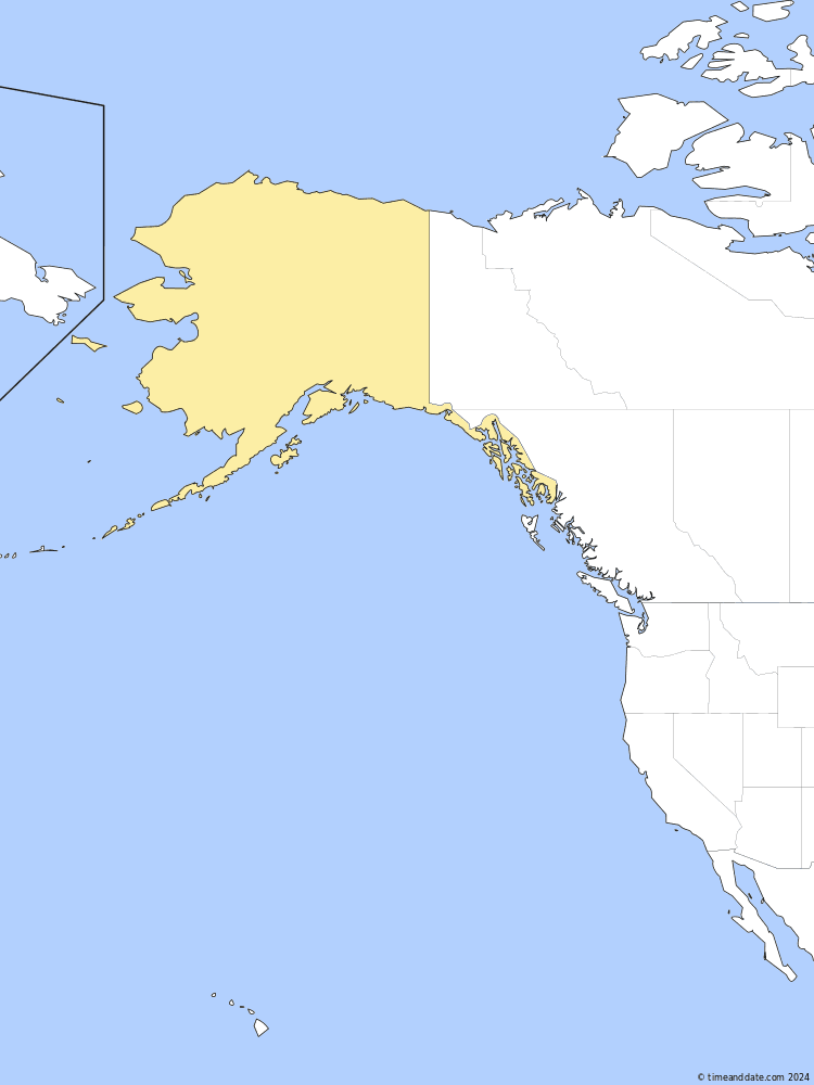 Time zone map of U