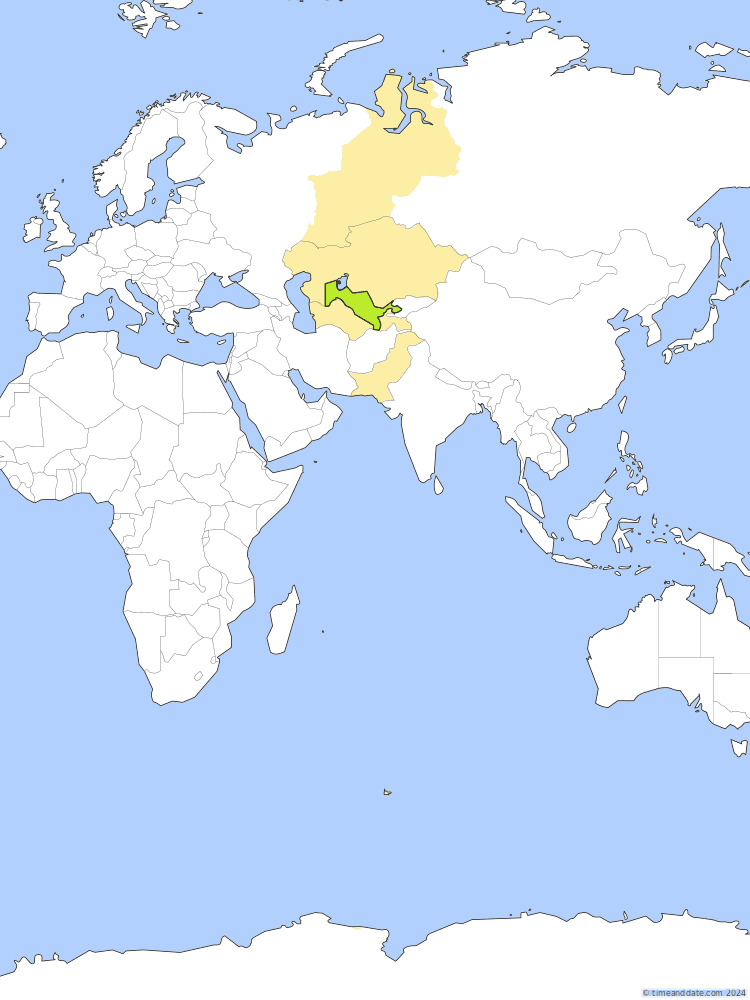 Tidssone kart av UZT